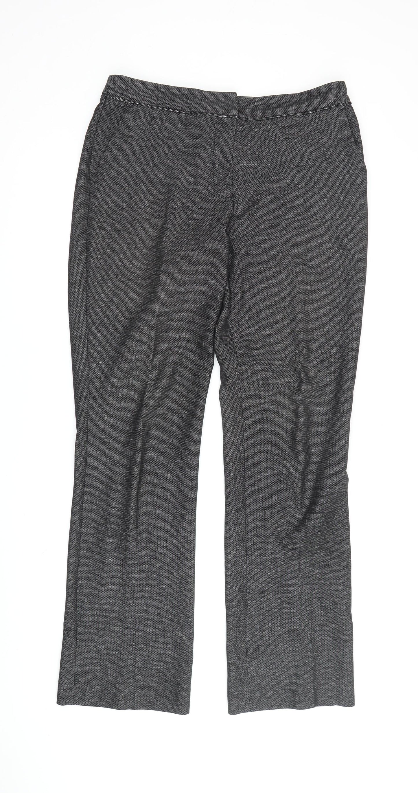 Next Women's Grey Straight Dress Pants Size 10L