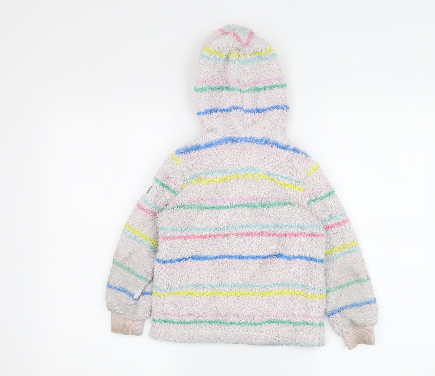 Joules Girls Multicoloured Striped Full Zip Hoodie - 4 Years