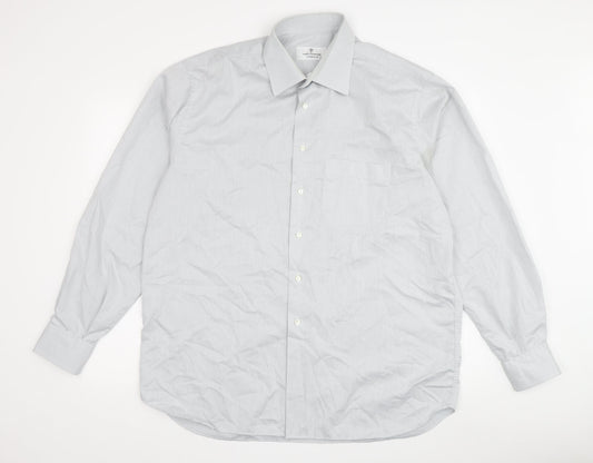 Mens UK Collar Size 15.5 Fabio Inghirami Smart Grey  Dress Shirt