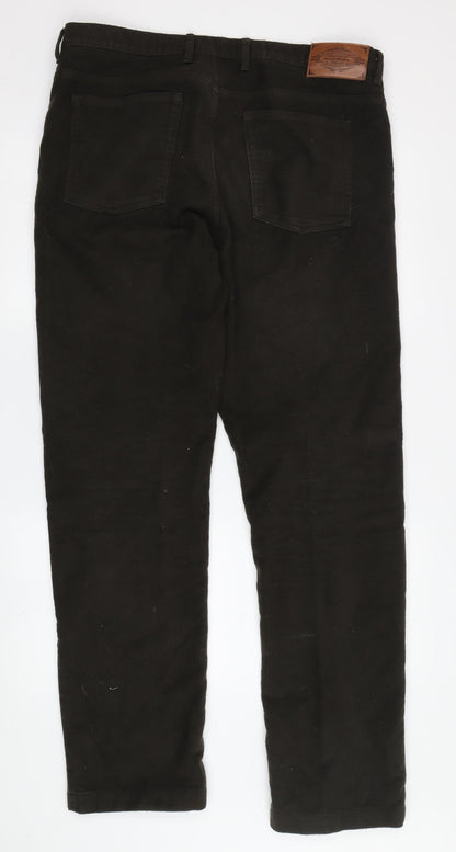 Samuel Windsor Men's Black Corduroy Trousers 36L