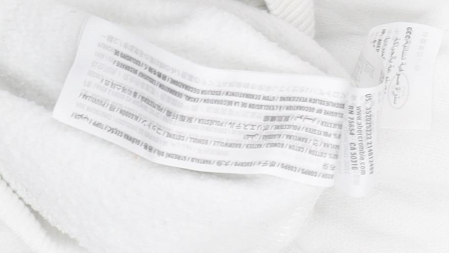 Hollister Women's White Full Zip Hoodie - Size S