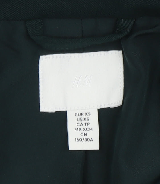 Womens UK Size XS H&M Green Basic Jacket