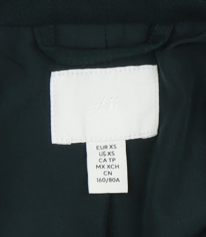 Womens UK Size XS H&M Green Basic Jacket