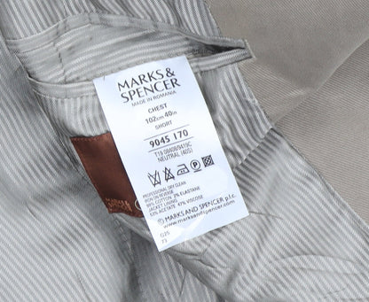 Mens UK Size 40 Marks and Spencer Regular Brown Suit Jacket