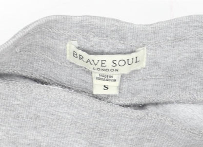 Brave Soul Men's Grey Joggers - Size S, Casual Comfort
