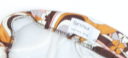 Bershka Women's Multicoloured Flared Trousers XS