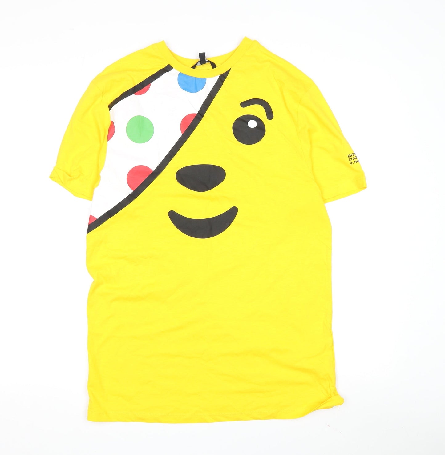 George Unisex Yellow T-Shirt, Size S, Fun Design