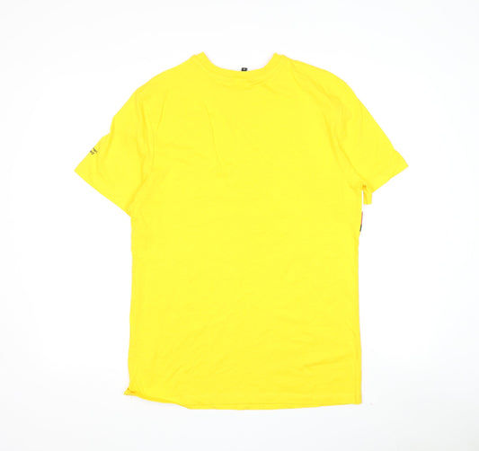 George Unisex Yellow T-Shirt, Size S, Fun Design