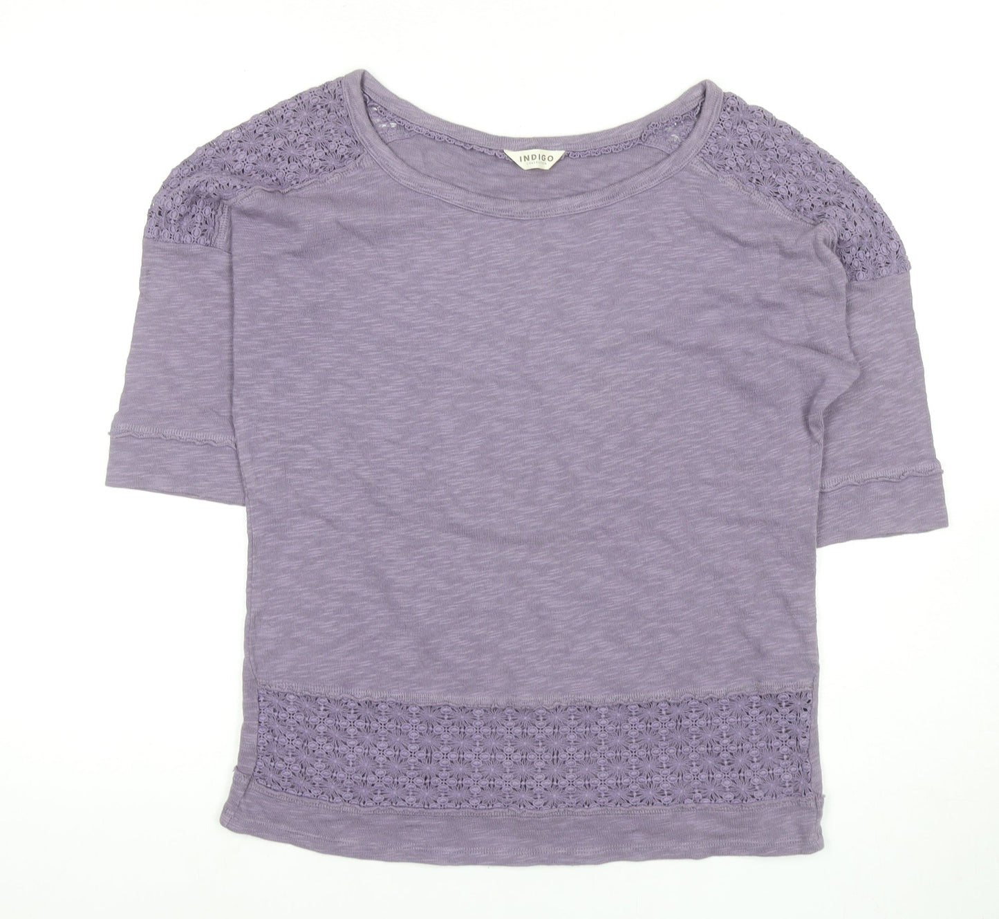 Marks and Spencer Purple Women’s Crochet T-Shirt Size 8