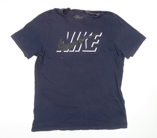 Nike Men's Blue Medium Logo T-Shirt