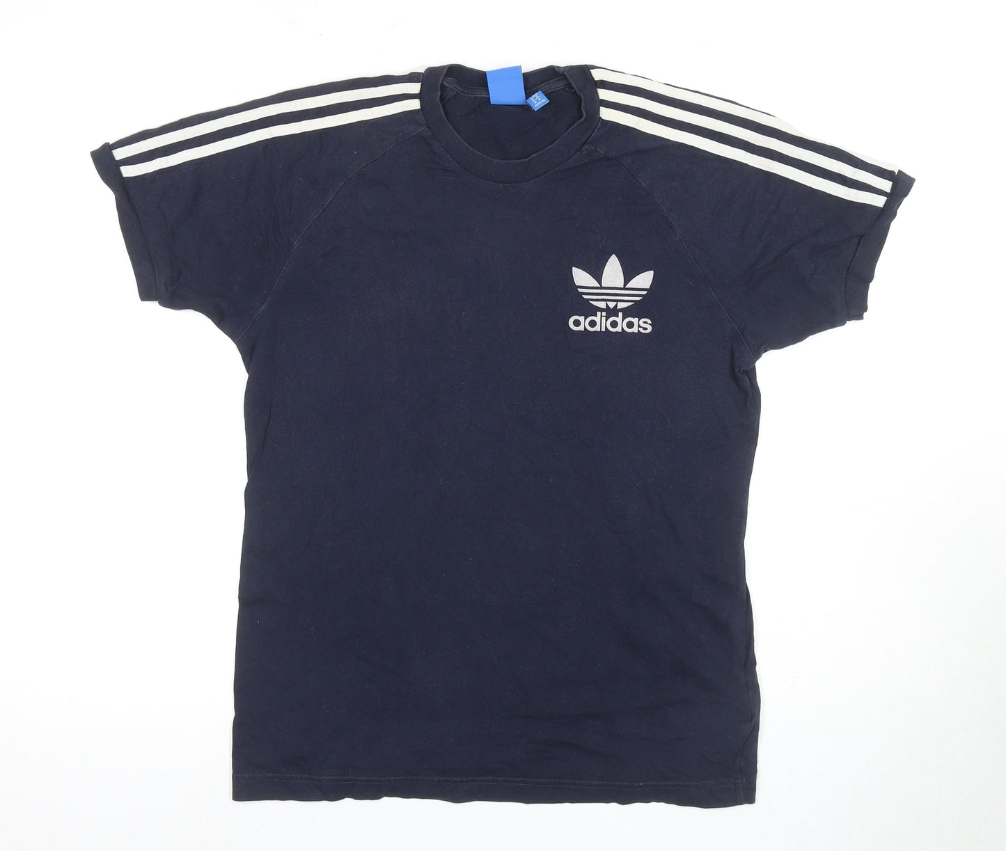 Adidas Men's Blue Crew Neck Logo T-Shirt M