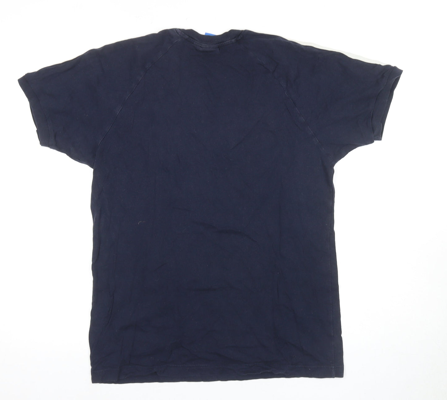 Adidas Men's Blue Crew Neck Logo T-Shirt M