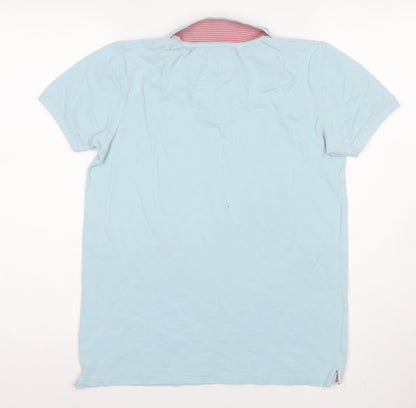 Henri Lloyd Boys Blue Polo Shirt 14-15 Years Casual Logo
