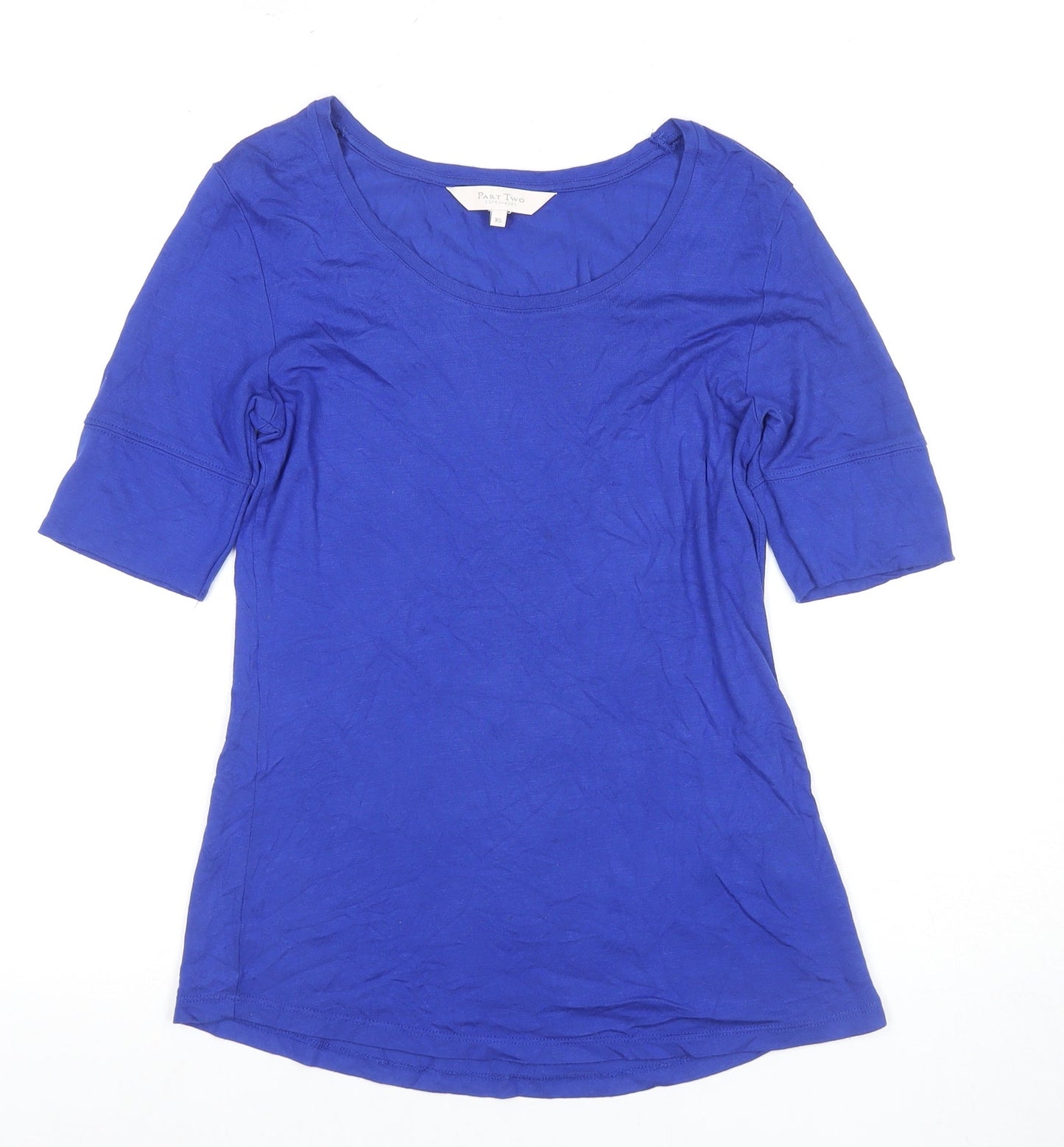 Womens UK Size XS Part Two Blue Basic T-Shirt