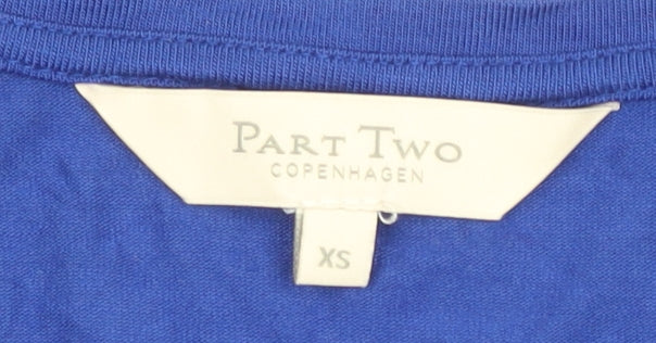 Womens UK Size XS Part Two Blue Basic T-Shirt