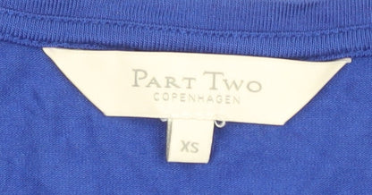 Womens UK Size XS Part Two Blue Basic T-Shirt
