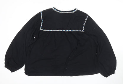 Womens UK Size 10 Marks and Spencer Black Basic Blouse