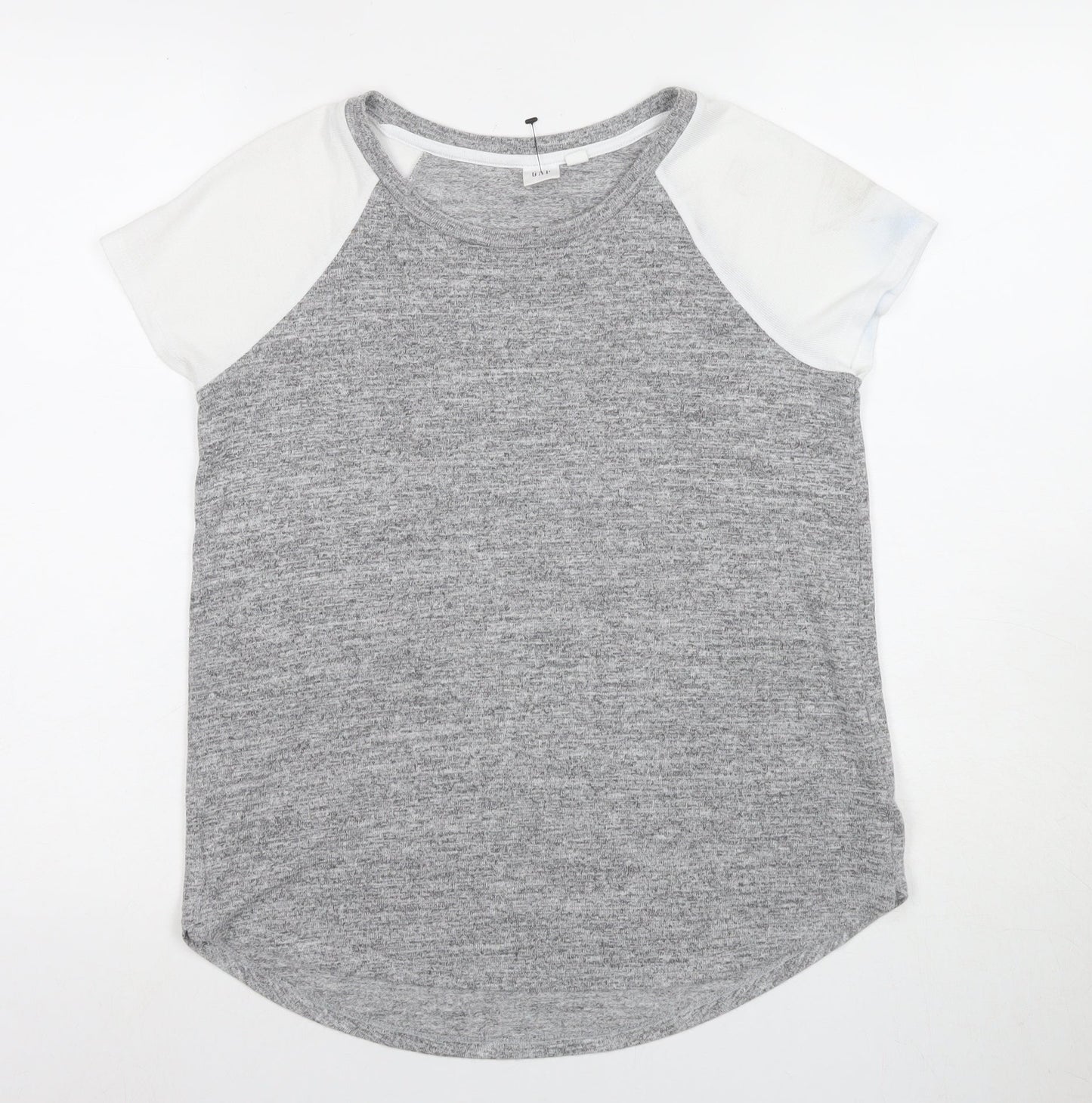 Gap Women's Grey Jersey T-Shirt, Size S, Casual Crew Neck