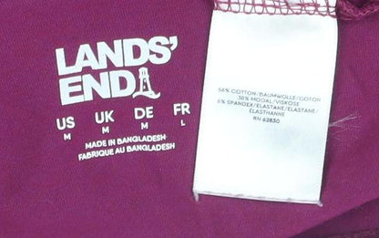 Lands' End Women's Purple Long Sleeve T-Shirt M