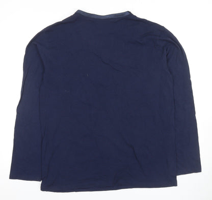 Temperley London Women’s Blue Cotton Crew Neck Top - Large