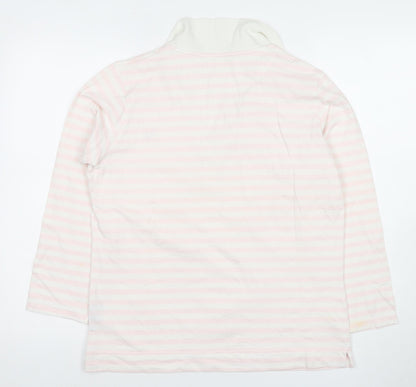 Daily Women's Pink Striped Polo Shirt Size 8, Casual Style