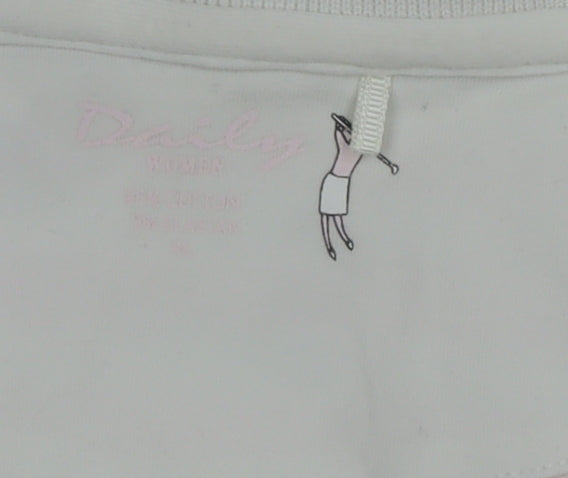 Daily Women's Pink Striped Polo Shirt Size 8, Casual Style