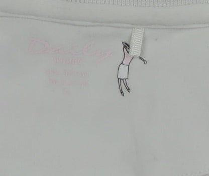 Daily Women's Pink Striped Polo Shirt Size 8, Casual Style