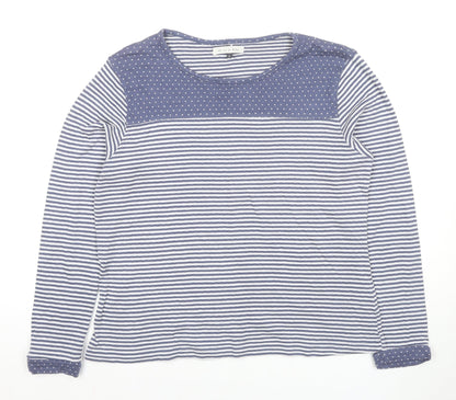 Womens UK Size 14 Maison de Nimes Blue Basic T-Shirt