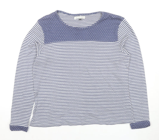 Womens UK Size 14 Maison de Nimes Blue Basic T-Shirt