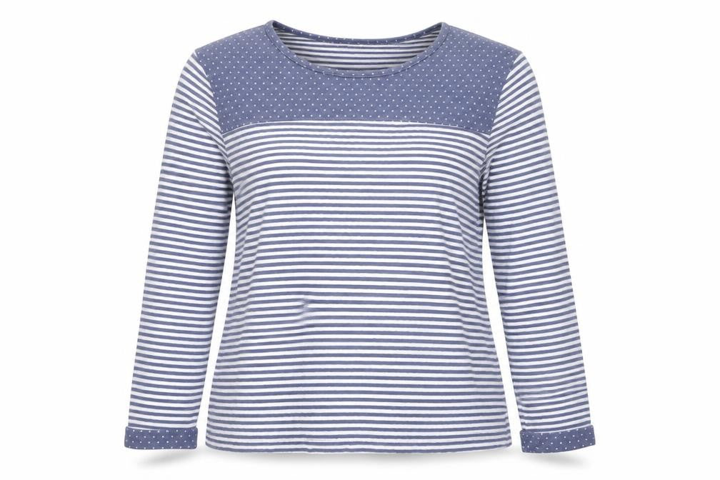 Womens UK Size 14 Maison de Nimes Blue Basic T-Shirt