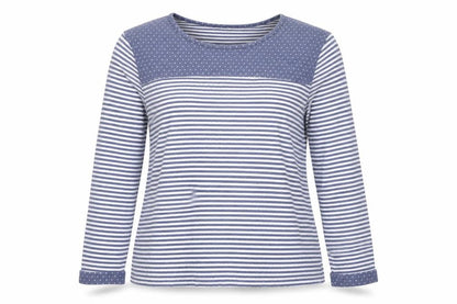 Womens UK Size 14 Maison de Nimes Blue Basic T-Shirt