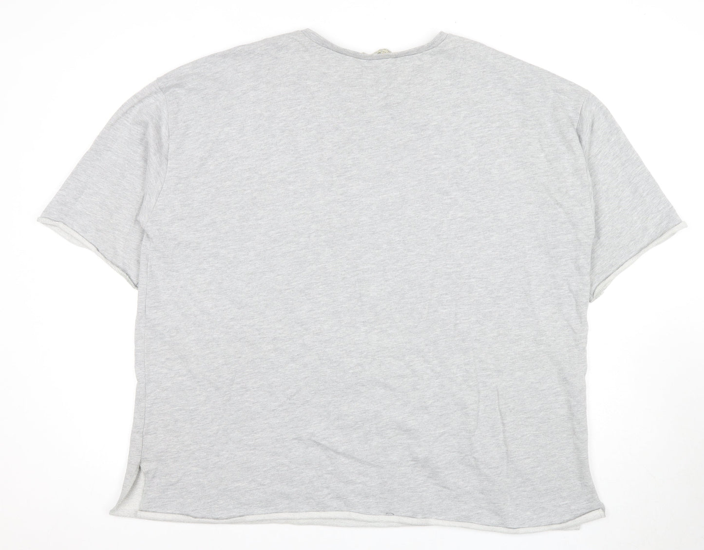 Unisex Adults UK Size L Zara Grey Basic T-Shirt