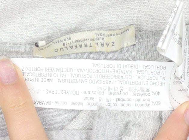 Unisex Adults UK Size L Zara Grey Basic T-Shirt