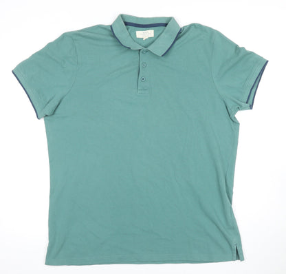 Mountain Warehouse Men's Green Polo - Size XL