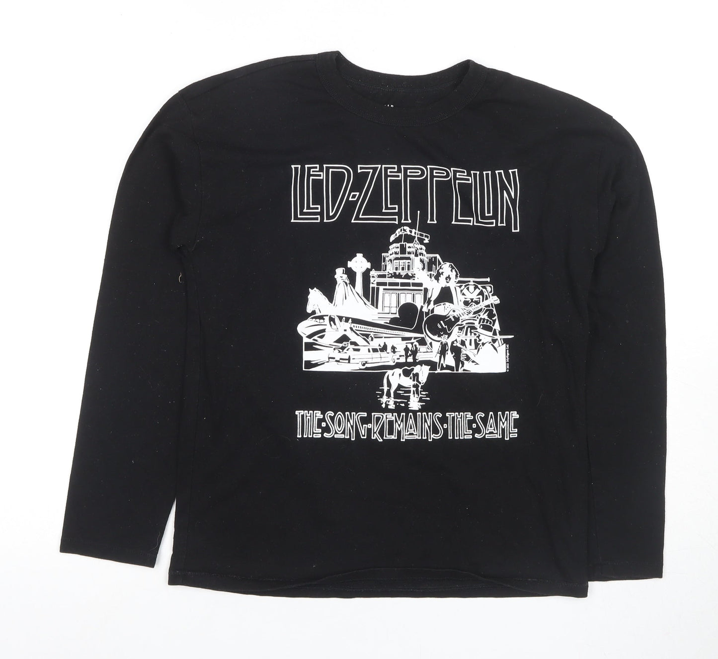 GAP Boys Black Long Sleeve Graphic T-Shirt Size L
