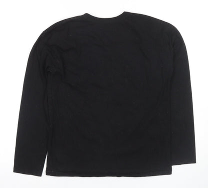 GAP Boys Black Long Sleeve Graphic T-Shirt Size L