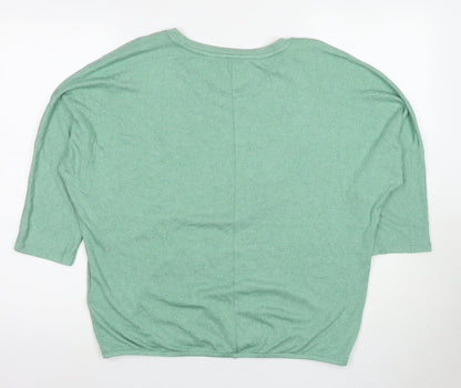 Womens UK Size M TOM TAILOR Green Basic T-Shirt