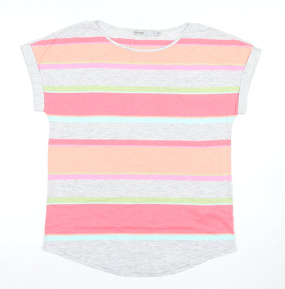 Womens UK Size S Oasis Multicoloured Basic T-Shirt