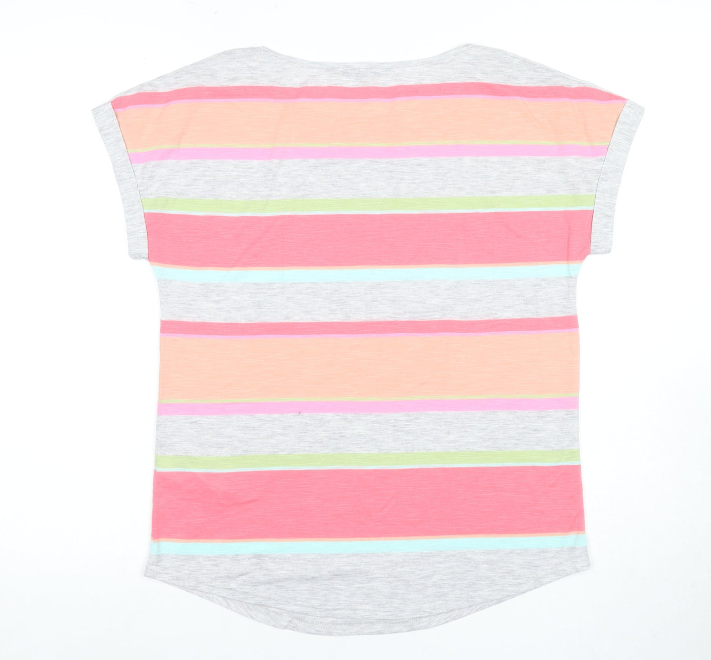 Womens UK Size S Oasis Multicoloured Basic T-Shirt