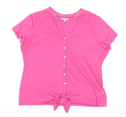 Womens UK Size 16 Marks and Spencer Pink  Button-Up