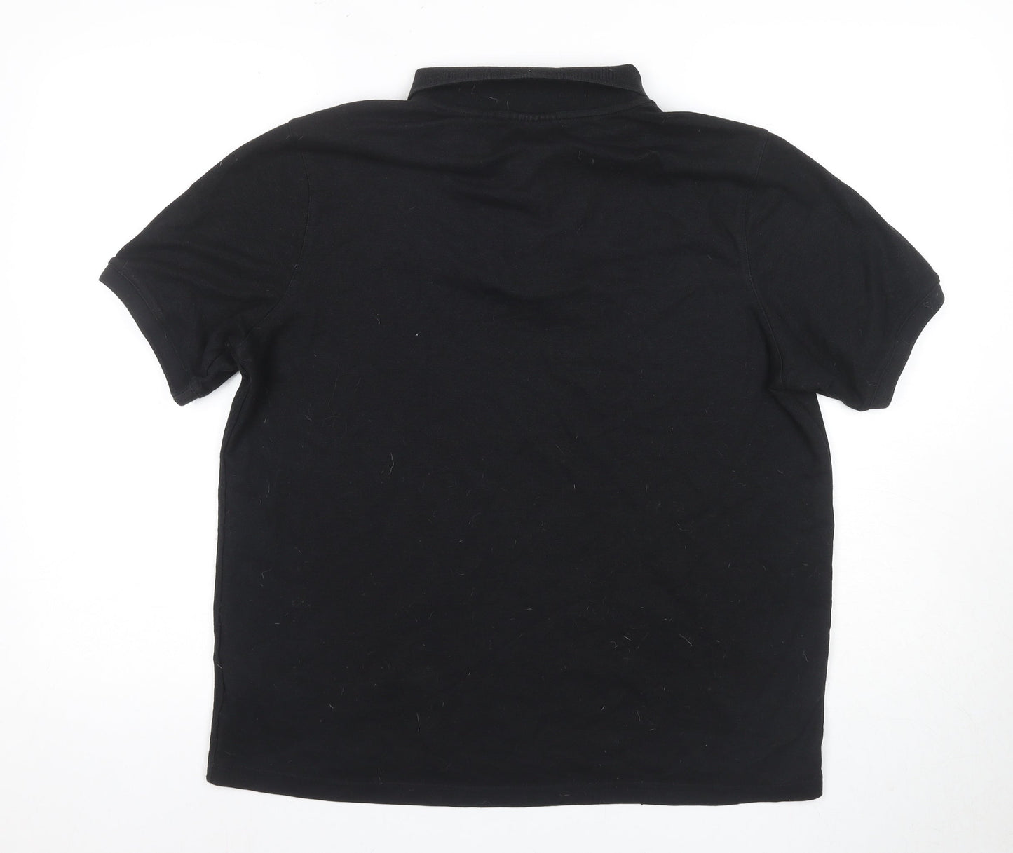 Slazenger Men's Black XL Short Sleeve Cotton Polo