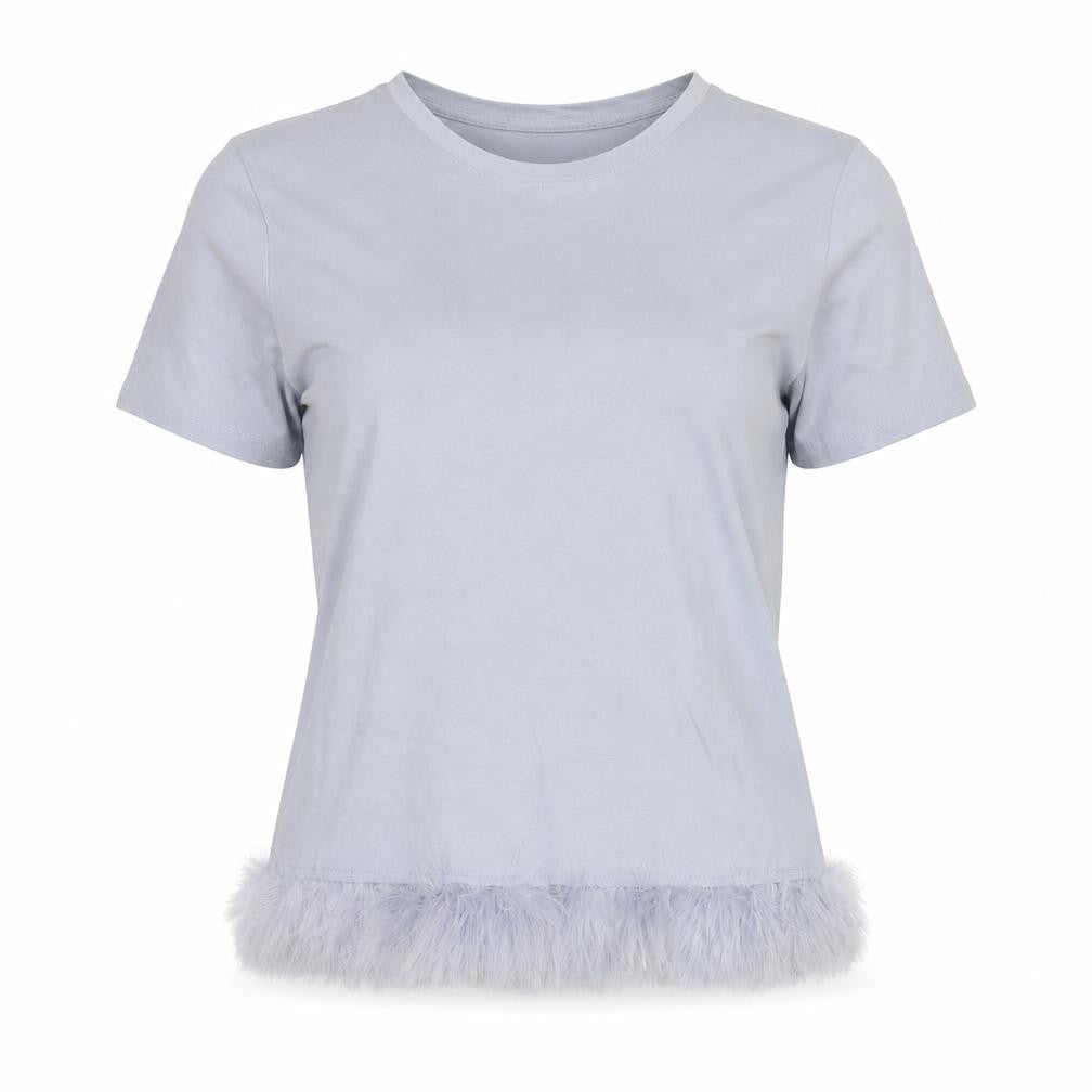 Womens UK Size 12 River Island Grey Basic T-Shirt