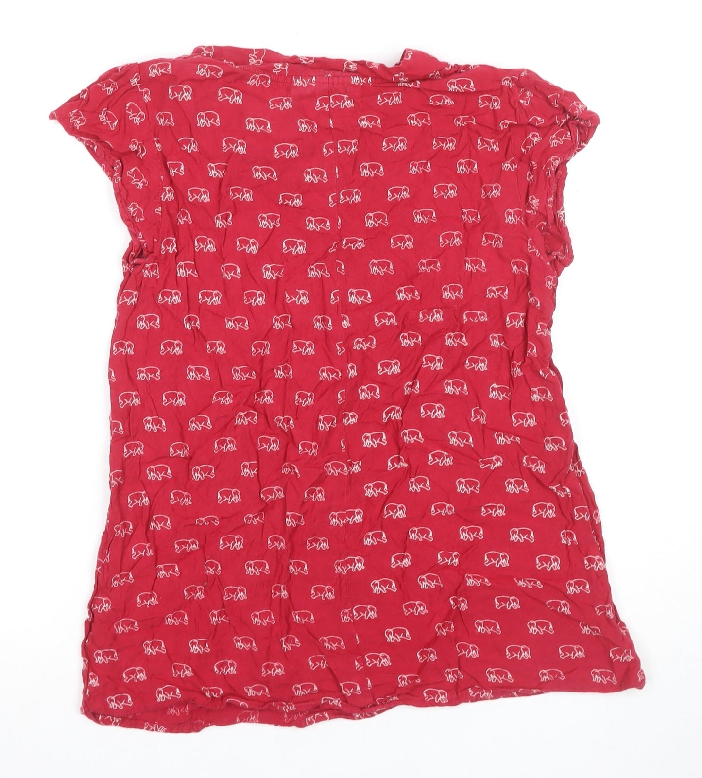 Circus Women's Red Animal Print Bow Top Size 12