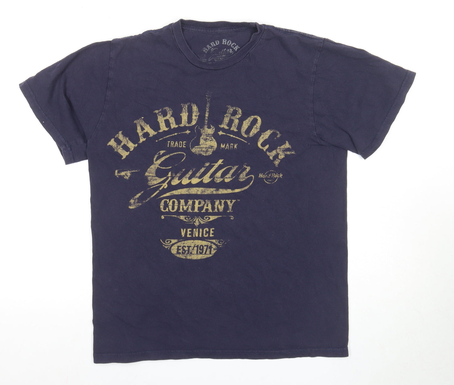 Mens UK Size M Hard Rock Blue  T-Shirt