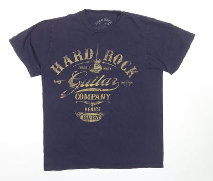 Mens UK Size M Hard Rock Blue  T-Shirt