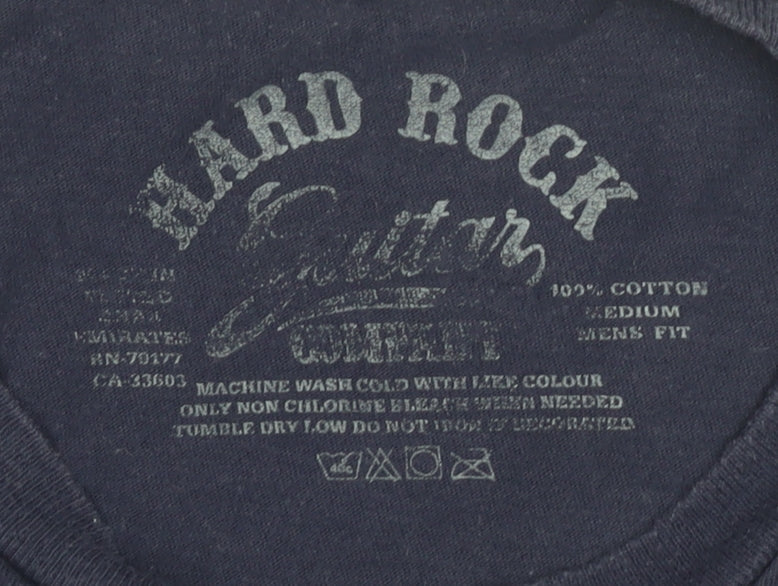 Mens UK Size M Hard Rock Blue  T-Shirt