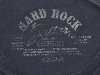 Mens UK Size M Hard Rock Blue  T-Shirt