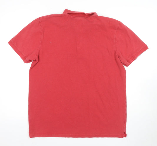 SOLID Men's Red XL Polo Shirt - Short Sleeve Casual