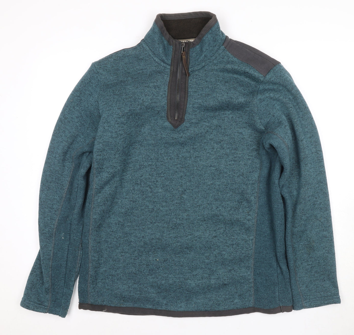 Manatary Men's Blue M 1/2 Zip Pullover Sweatshirt