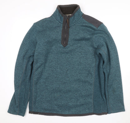 Manatary Men's Blue M 1/2 Zip Pullover Sweatshirt